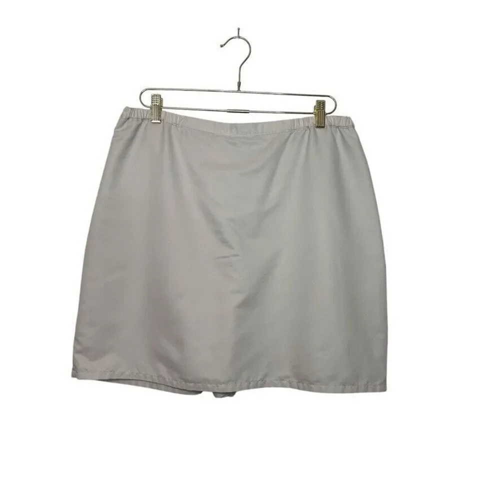 Karen Scott Sport Women's 16 Beige Skort Tennis Pickleball‎ Golf Pockets